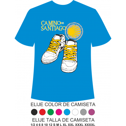 Camiseta zapatillas Camino de Santiago